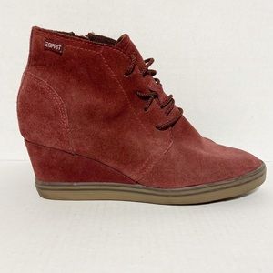 Espirt Lace Up Wedge Bootie Size‎ 40 - 9